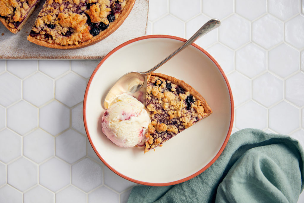 Berry Crumble Frangipane Tart