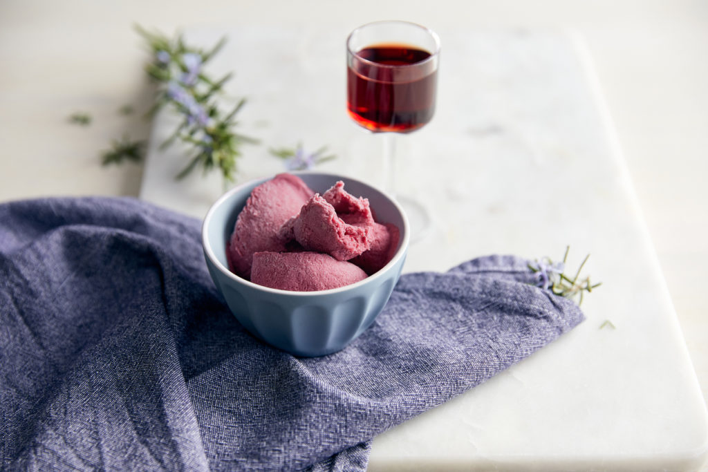 Damson and Sloe Gin ice cream