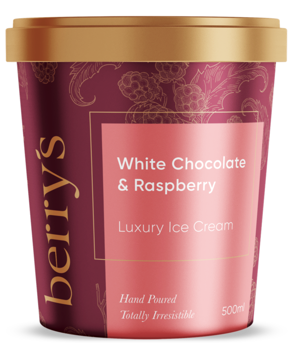 White Chocolate & Raspberry Ice Cream